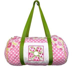 Douglas Girl's Pink Floral Quilted Tote Duffel
Bag Purse